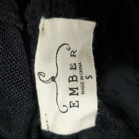 Ember lace sheer duster kimono black small - Picture 6 of 14